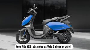 Hero Vida VX2 rebranded as Vida Z ahead of July 1