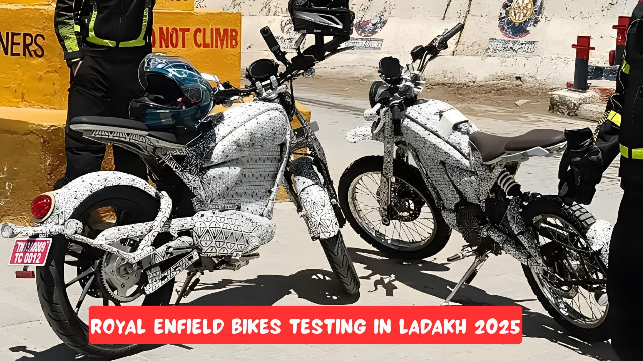 Royal Enfield bikes testing in Ladakh 2025