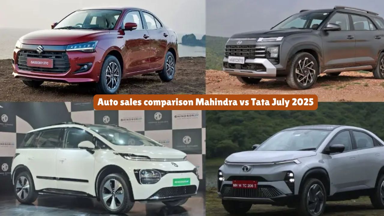 Auto sales comparison Mahindra vs Tata July 2025